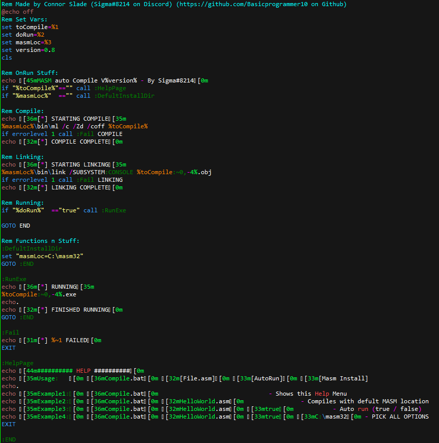 GitHub - connorslade/MASM32-Compile-Script: MASM32 Compile Script · GitHub