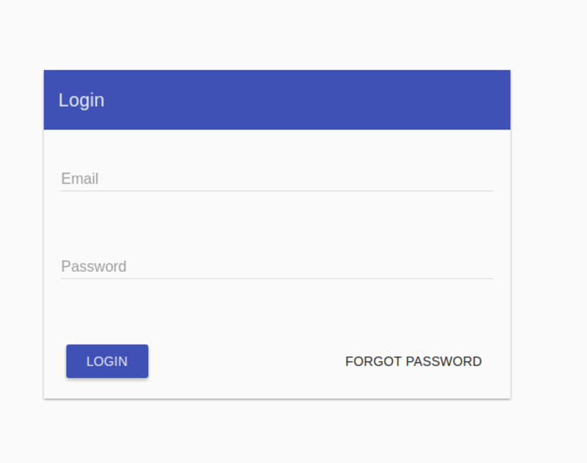 Image of angular material login form