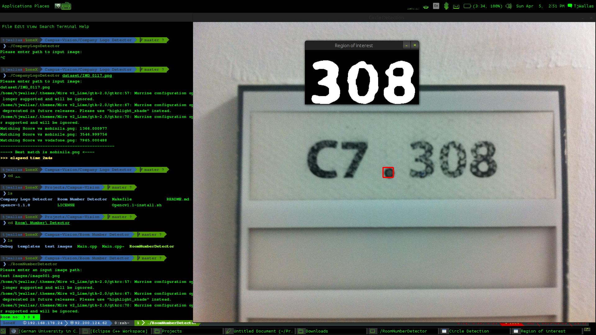 Screenshot of Room Number Detector