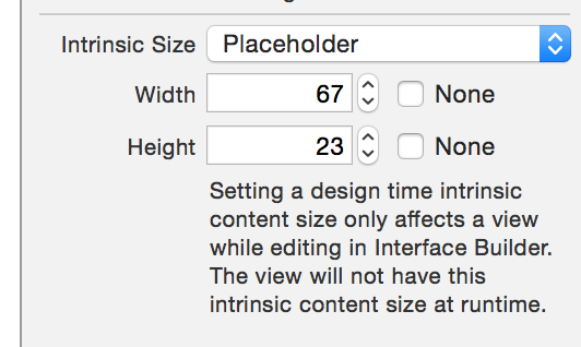 Setting the placeholder intrinsic content size