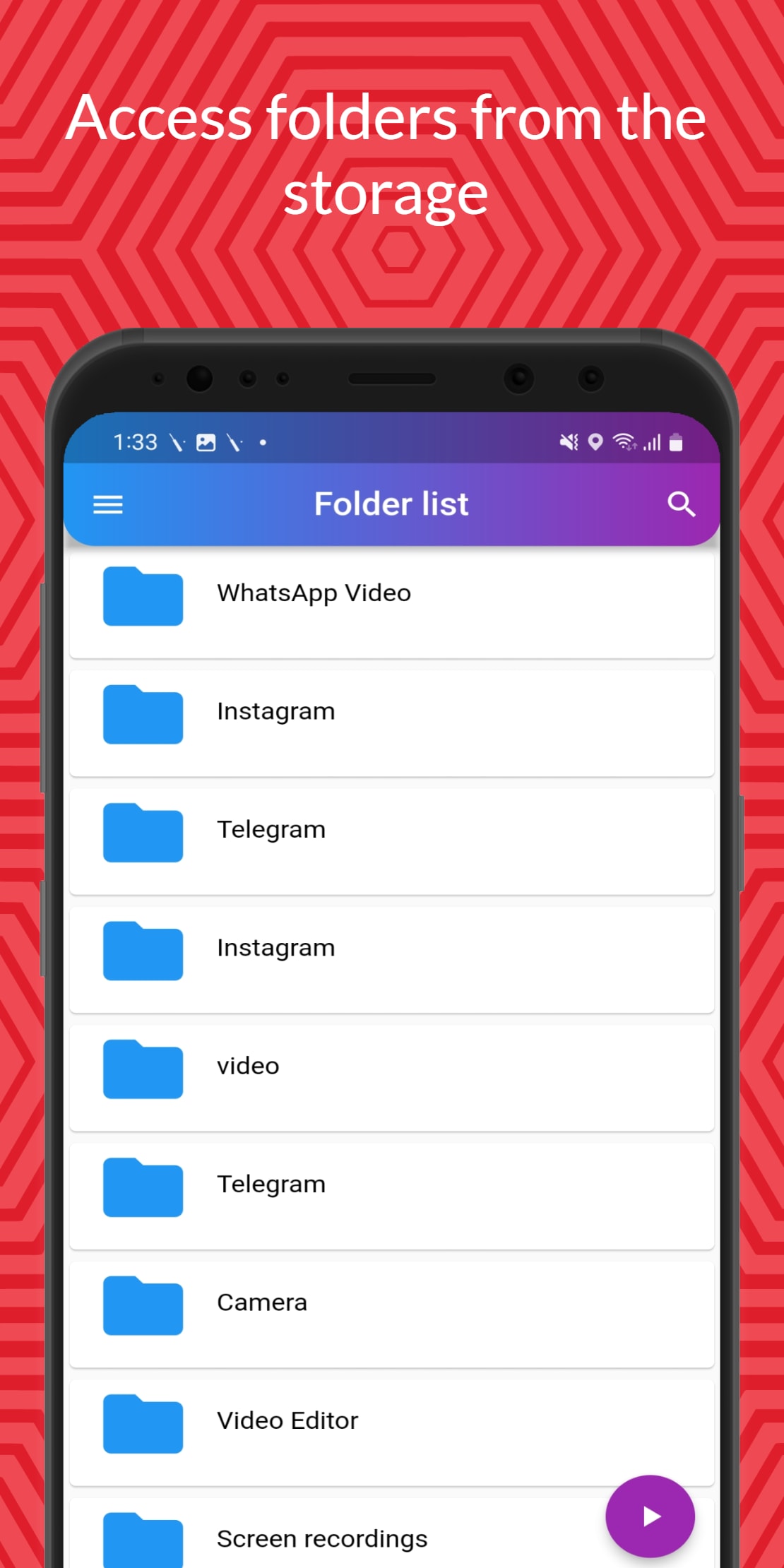 Folder List Screen