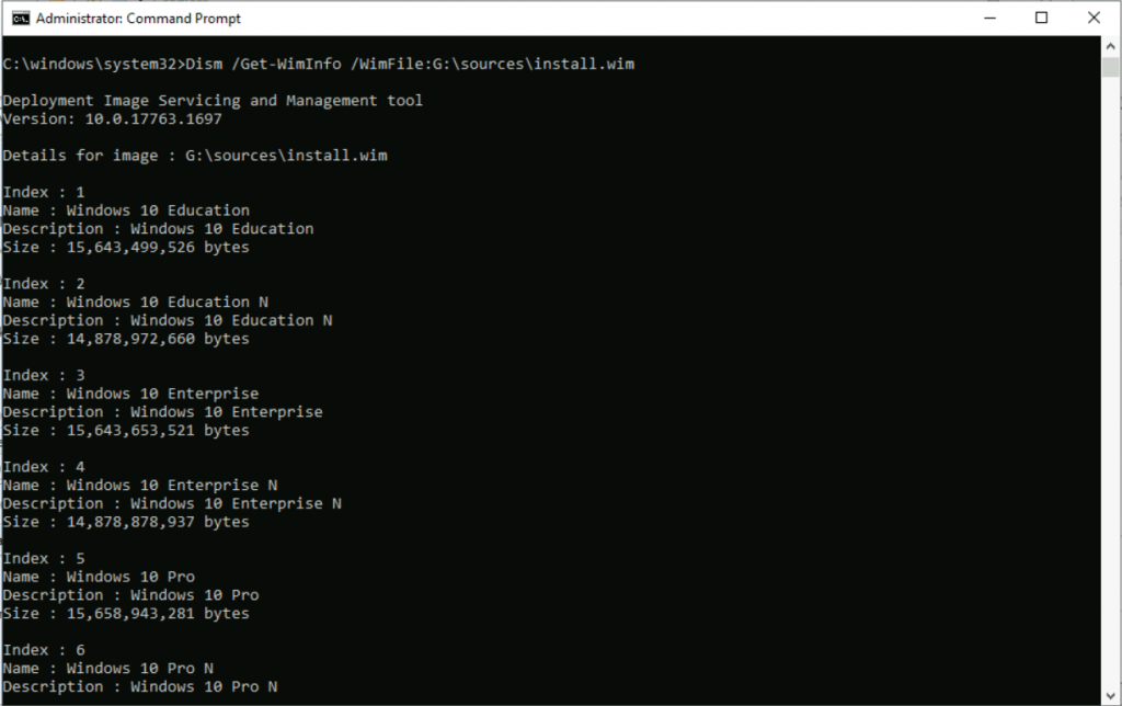 Windows Index