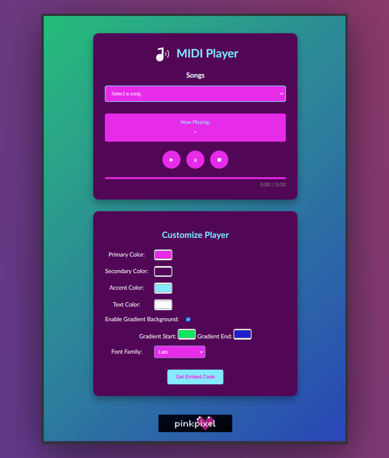 MIDI Player Preview