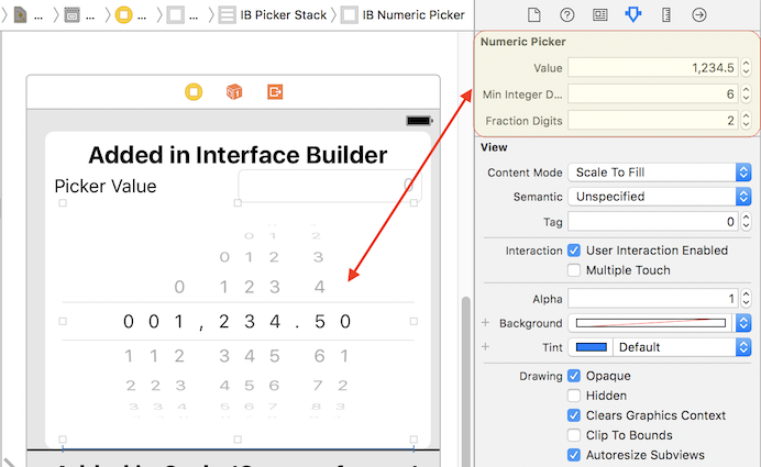 IB NumericPicker