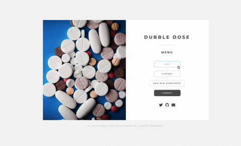 Picture of Dubble Dose login page