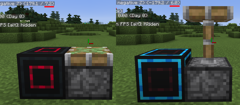 Redstone signal emission