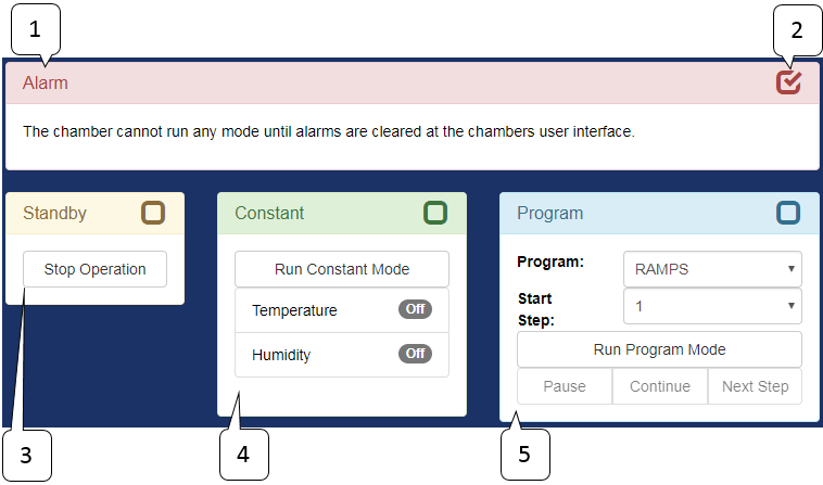 Run/Stop page