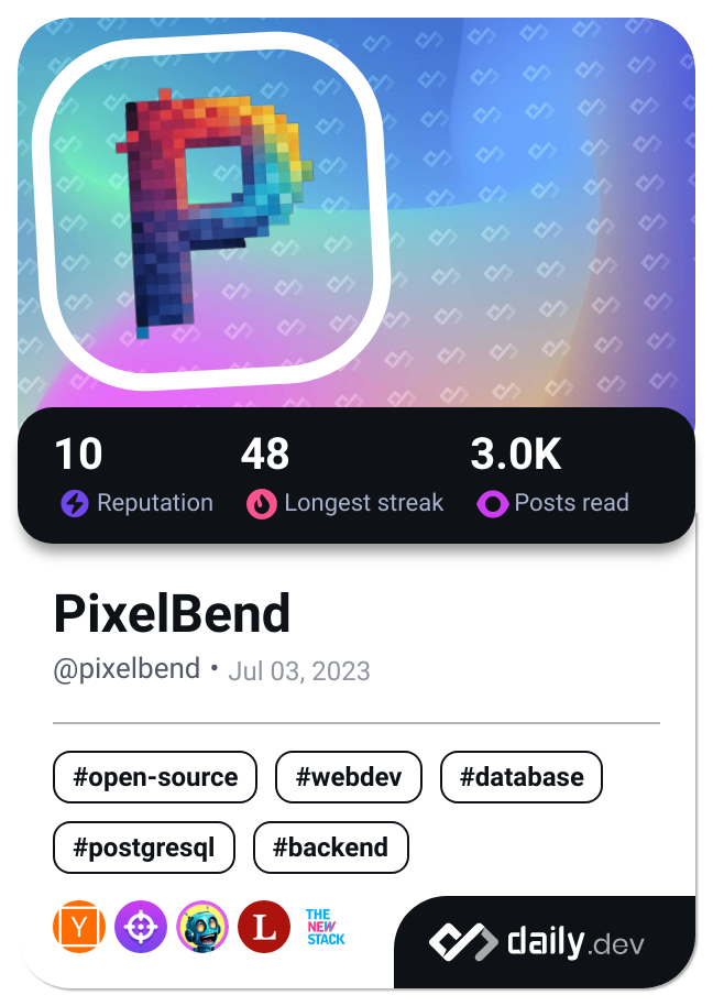 PixelBend's Dev Card