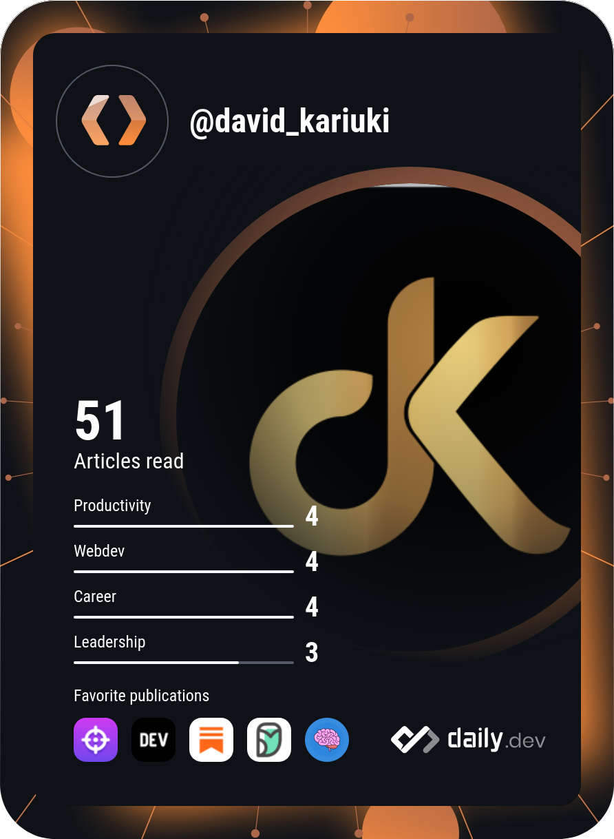 David Kariuki's Dev Card