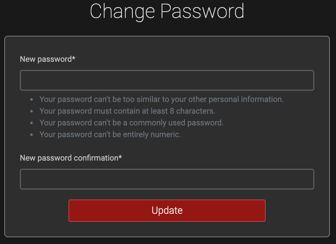 Password Reset