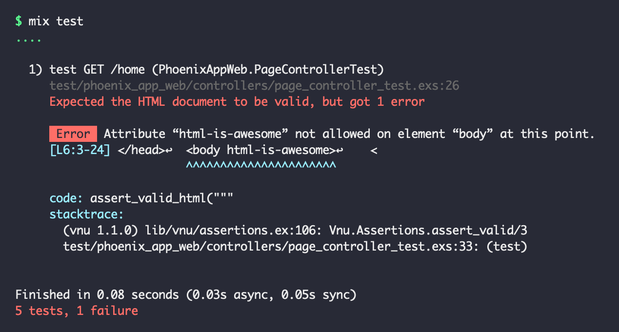 Expected HTML document to be valid, but got 1 error. Attribute html-is-awesome not allowed on element body at this point.