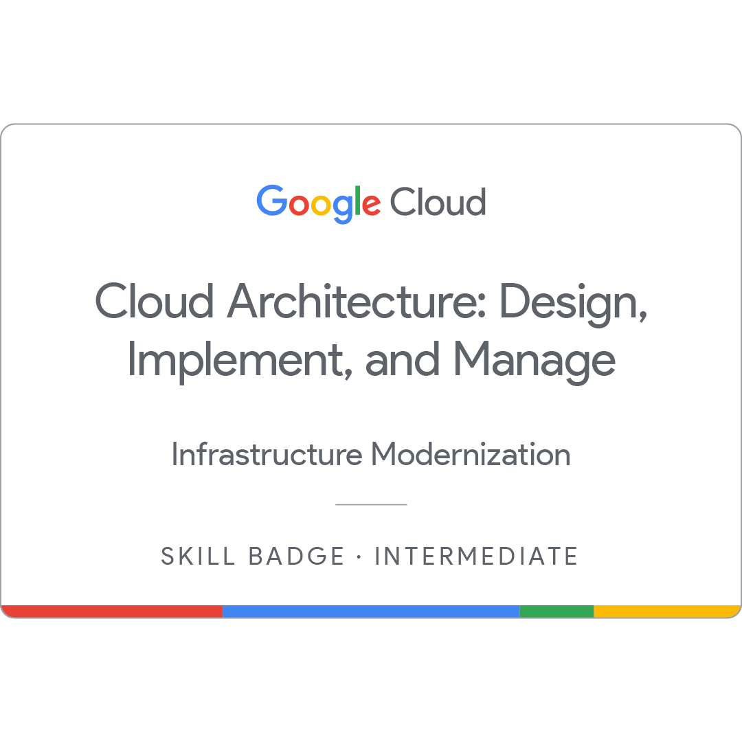 Cloud Architecture: Design, Implement, and Manage Skill Badge