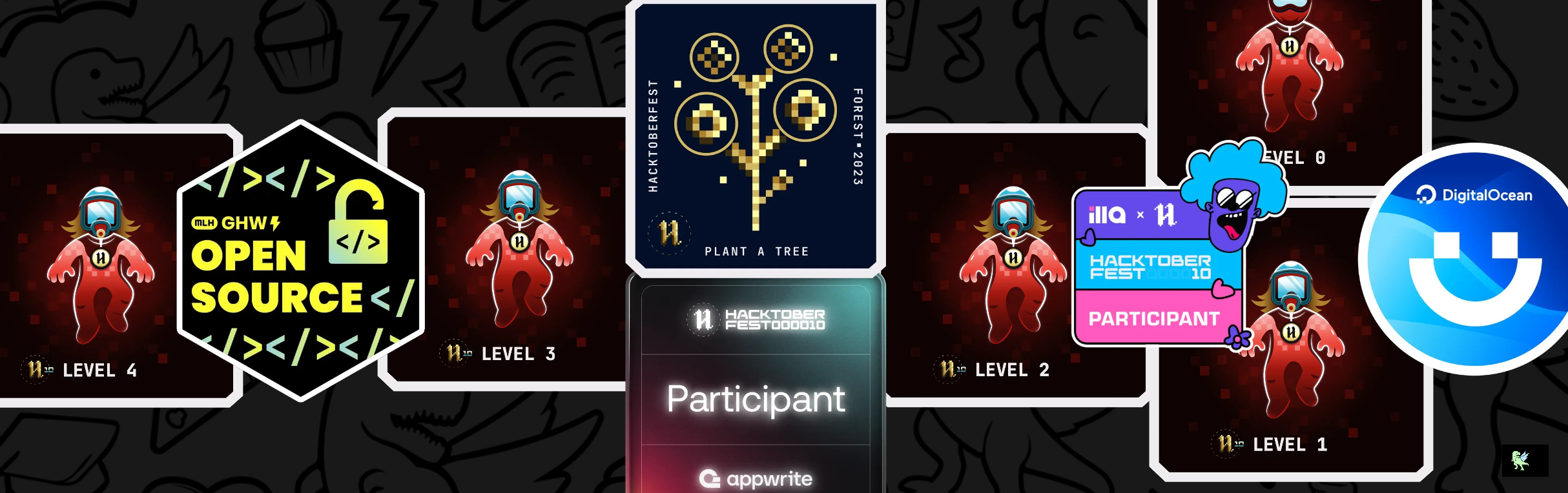 An image of @khalid586's Holopin badges, which is a link to view their full Holopin profile
