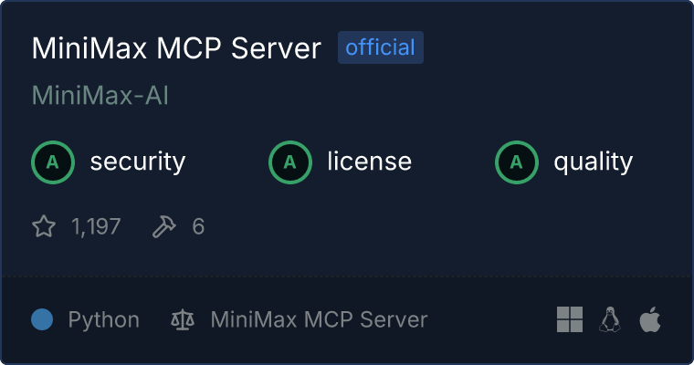 MiniMax Server MCP server