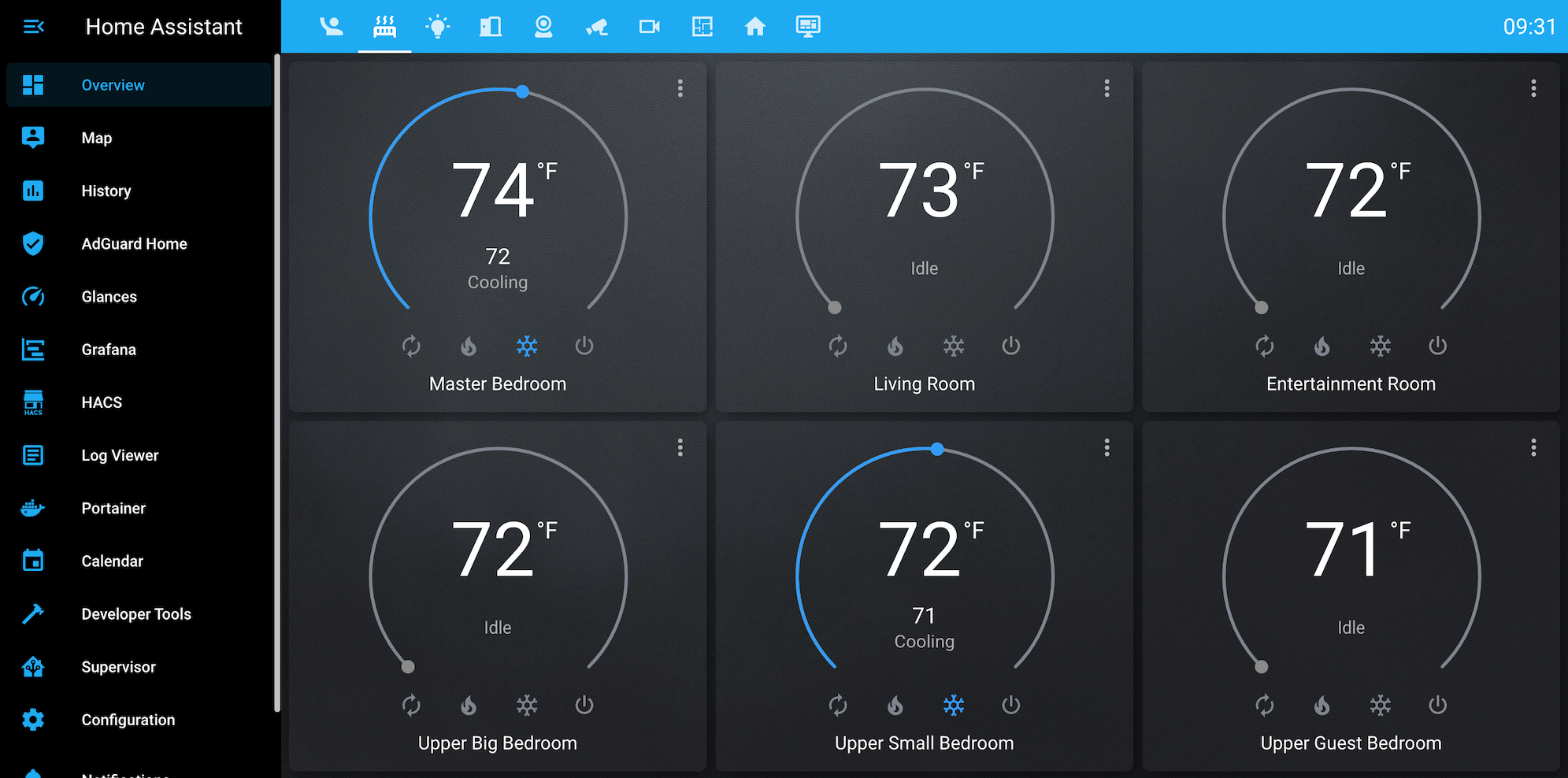 Home Assistant dashboard