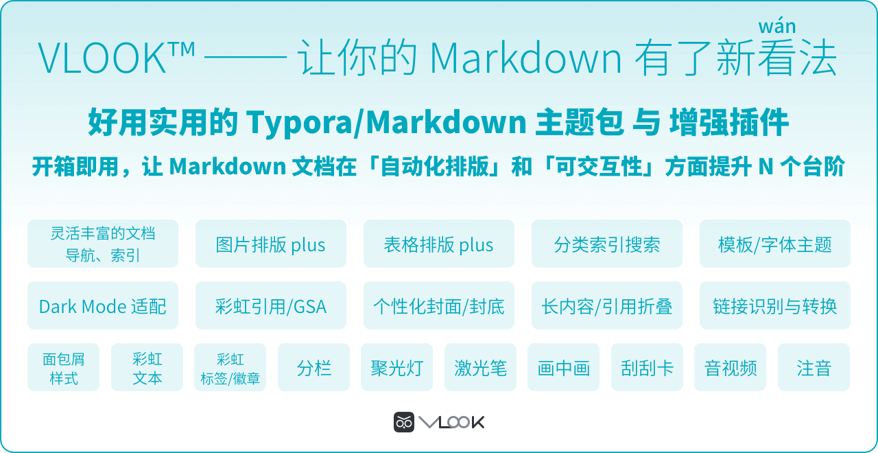 VLOOK™ ── 让你的 Markdown 有了新看(wán)法