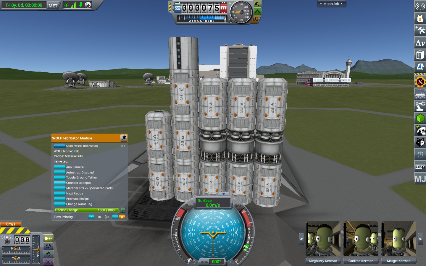 The assembled WOLF modules ready to be connected to the KSC depot