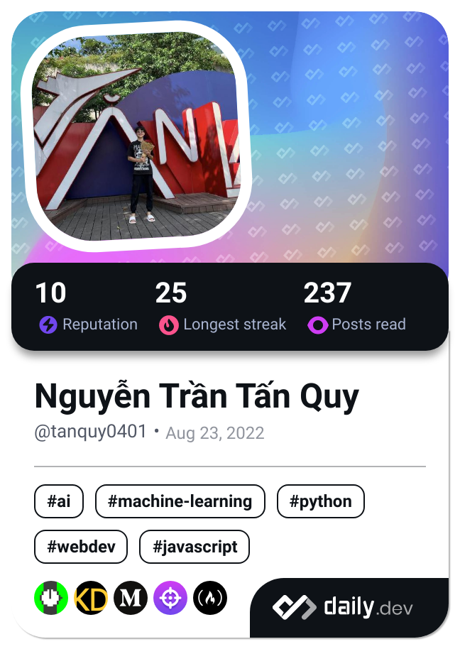 Nguyễn Trần Tấn Quy's Dev Card