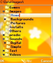 X-plore app on Symbian phone small screen