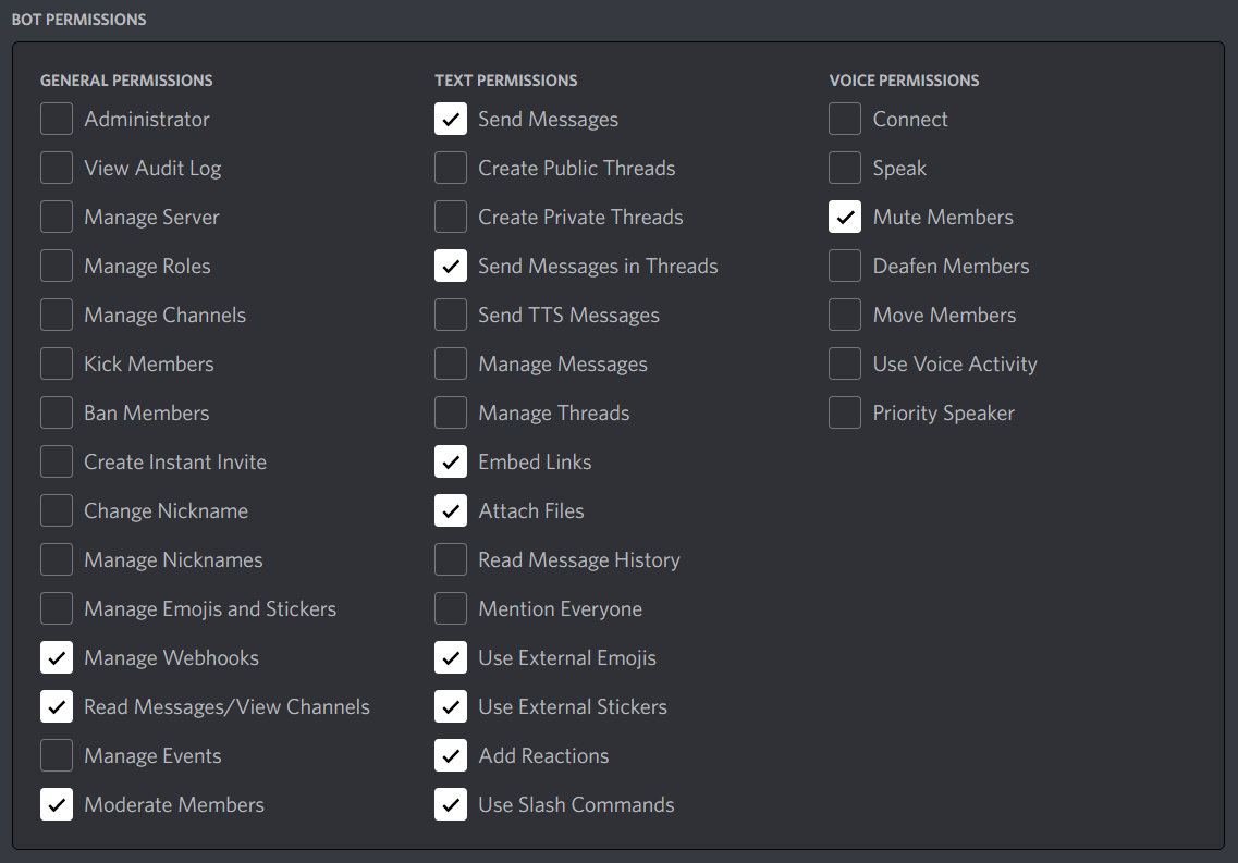 Bot Permissions