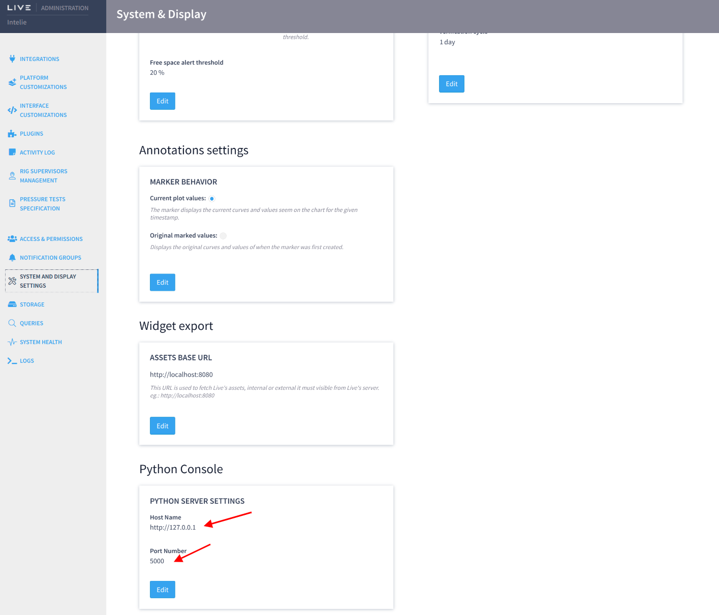 Python server host and port configuration