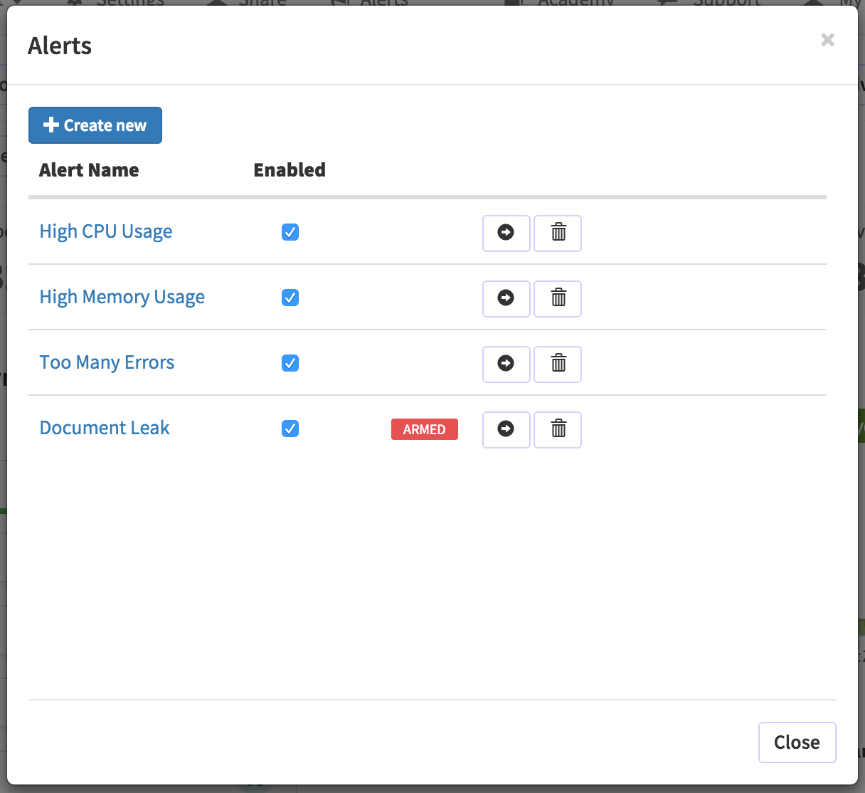 Kadira Alert Notification on the UI