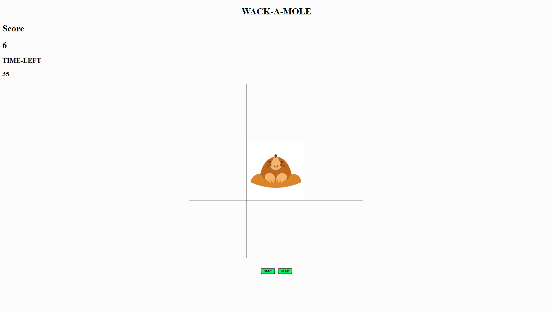 Whack-a-Mole Game