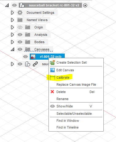 fusion 360 calibrate tool