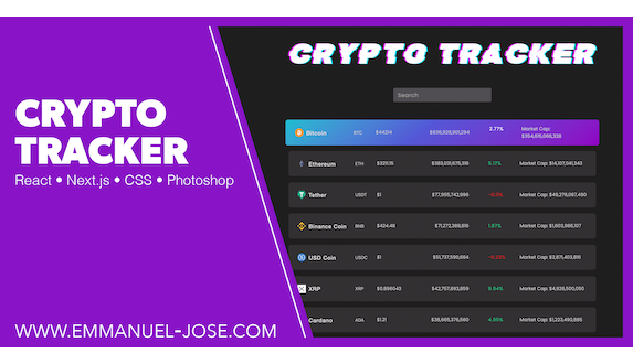 Crypto Tracker. Click to visit.