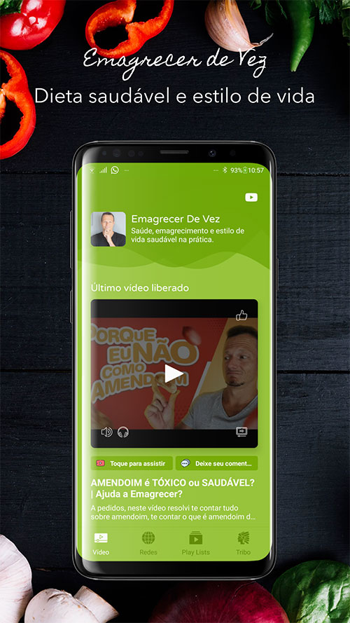 Aplicativo Android do canal YouTube Emagrecer de Vez