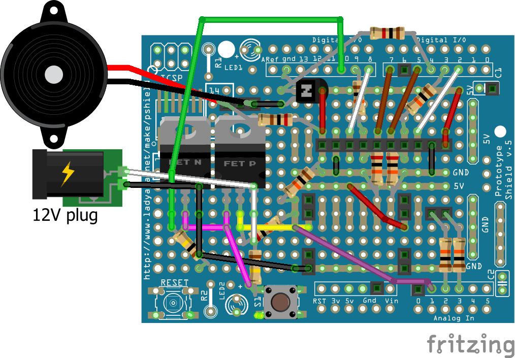 Fochica ProtoShield Diagram