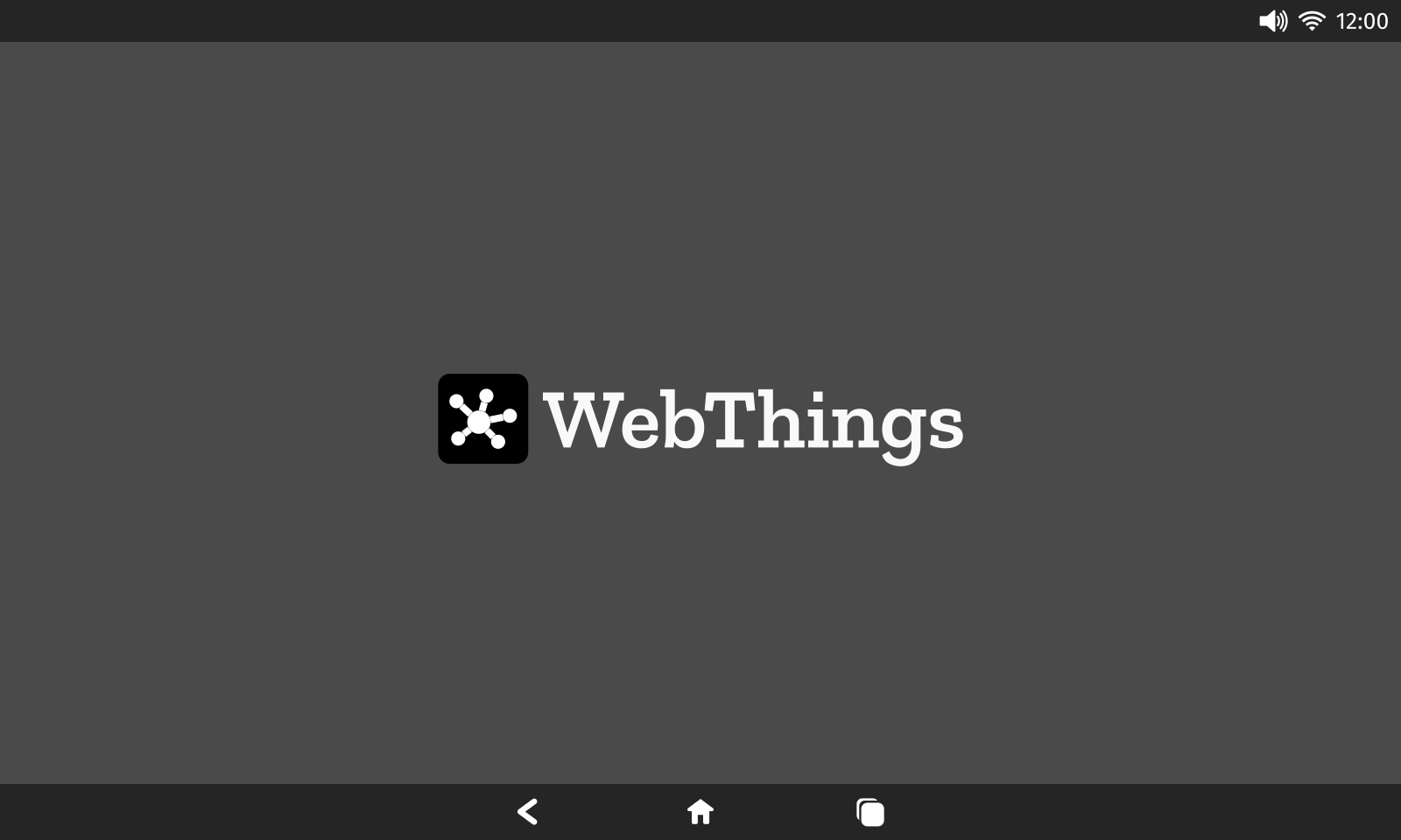 A UI mockup of WebThings Shell showing system toolbars