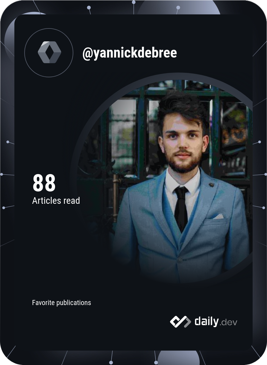 Yannick Debrée's Dev Card