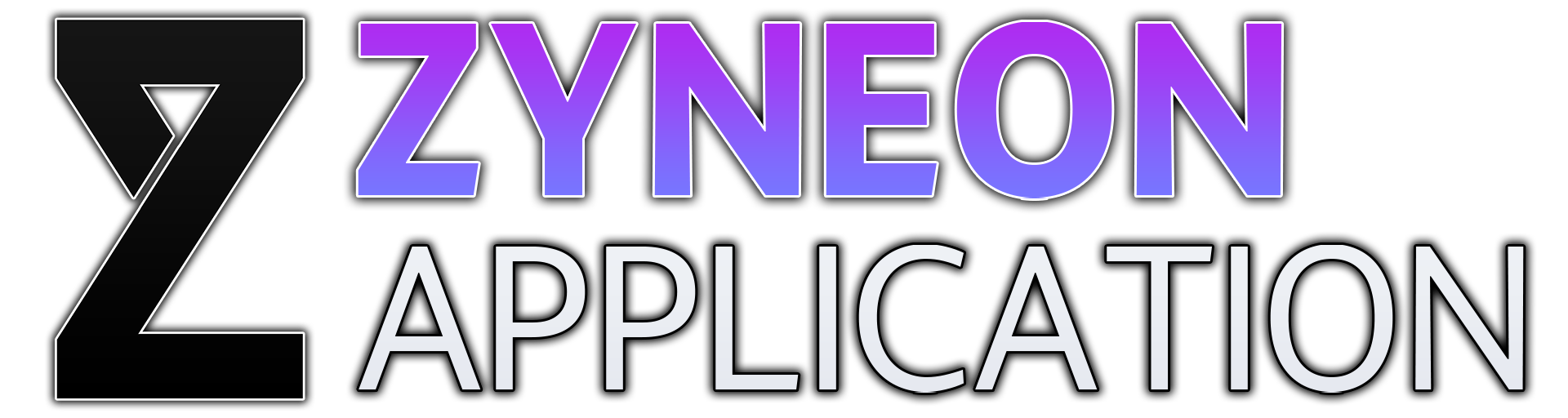 Zyneon Application logo and text