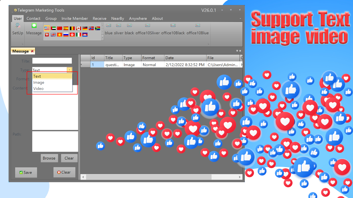 Telegram Marketing Tools Bulk Scraper/Extract/Add/Search/Invite Member|Join Group 45.1.1