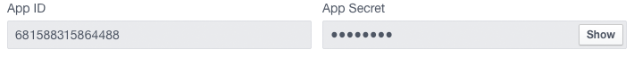 App ID and Secret