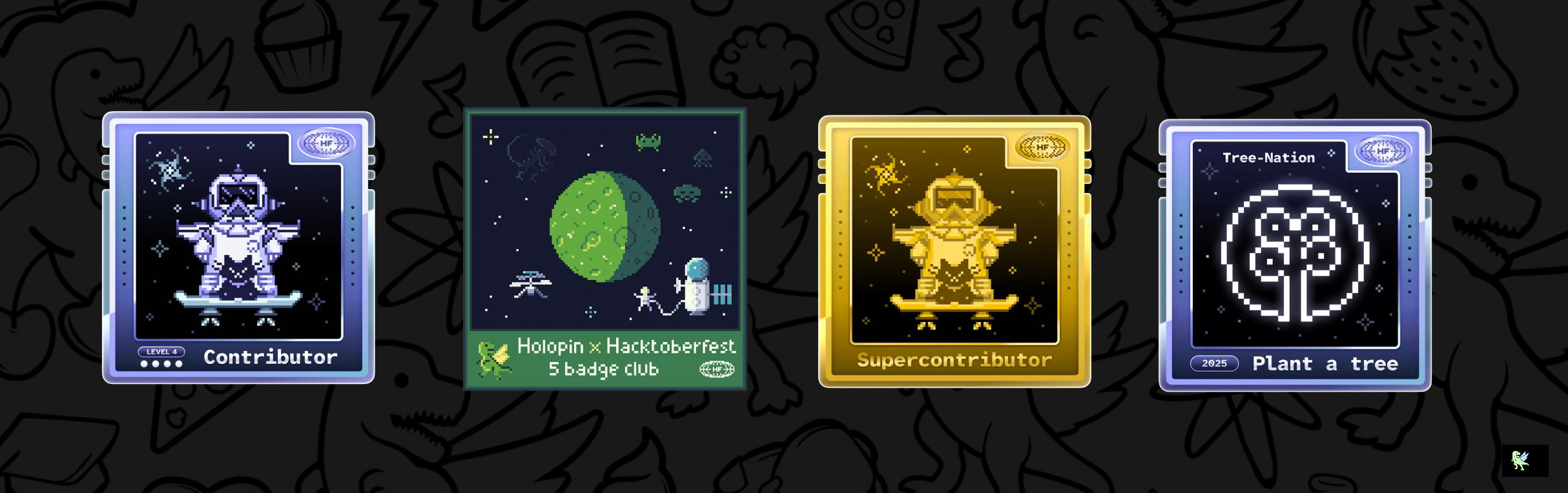 An image of @erbibeksah's Holopin badges, which is a link to view their full Holopin profile