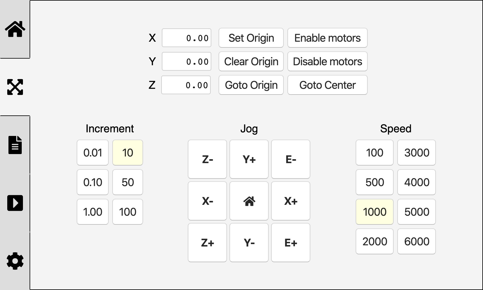 GridBot Move Screen