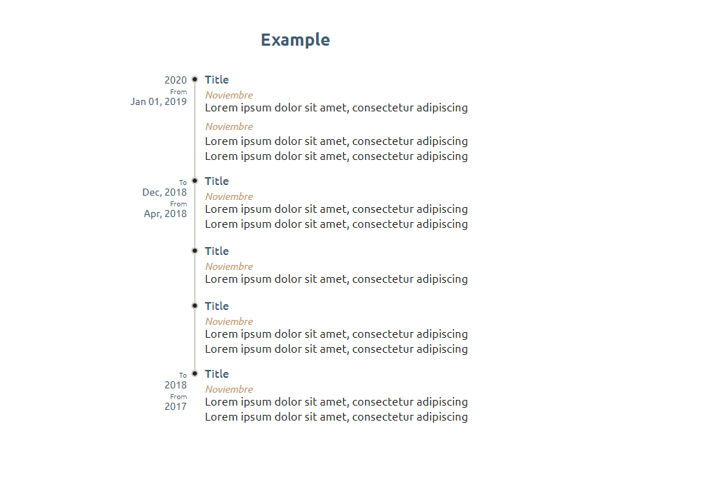 Vertical Timeline Component React