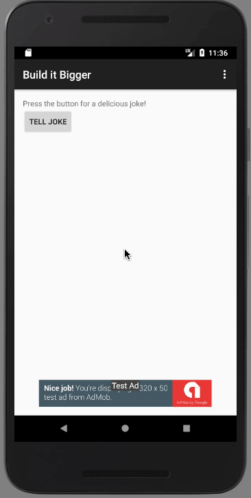 demo of telling joke app