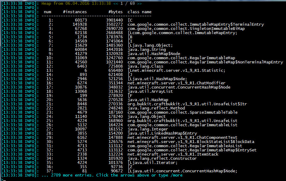 heap command