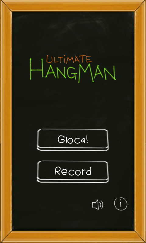 Ultimate Hangman schermata iniziale