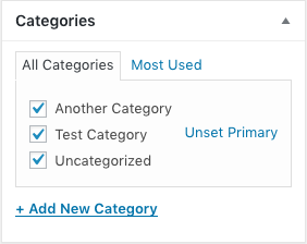 Unset Primary