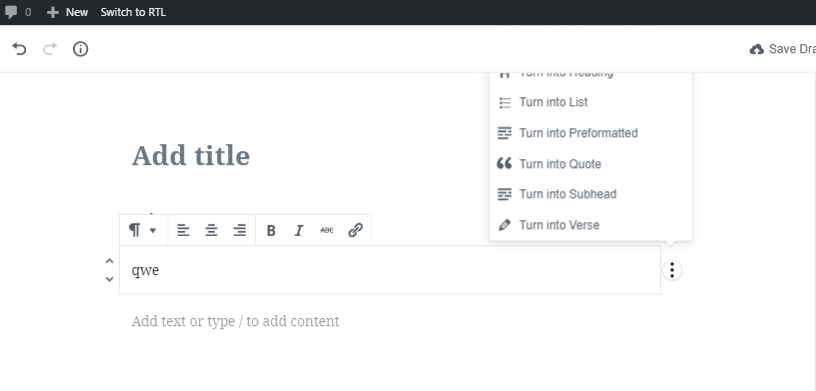 Block's "More options" opens above · Issue #5387 · WordPress/gutenberg ...