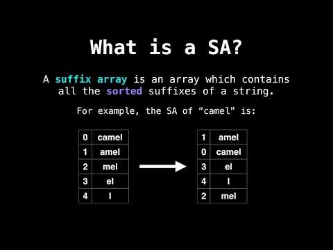 Suffix arrays