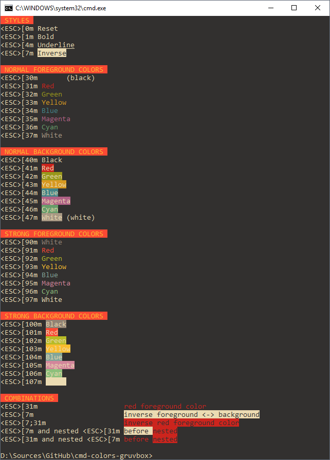 Command Prompt Soft Dark Gruvbox