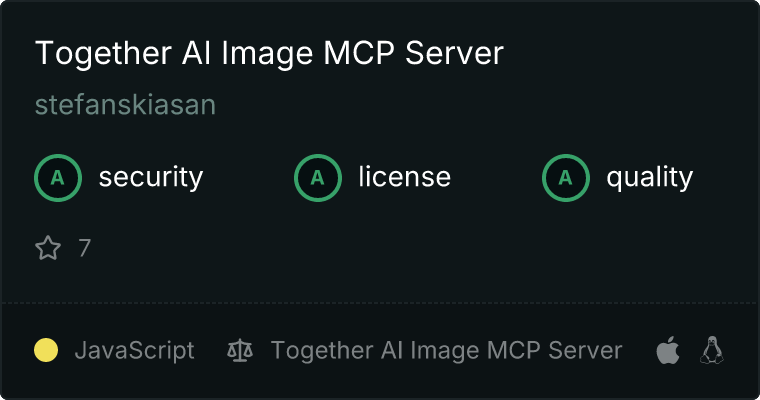 Together AI Image Server MCP server