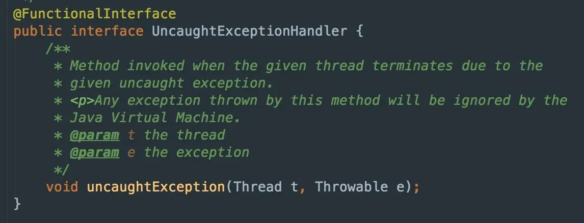 UncaughtExceptionHandler