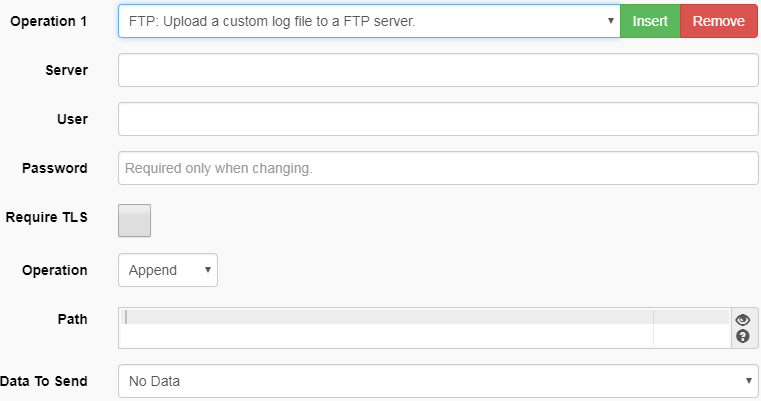 Upload custom log file