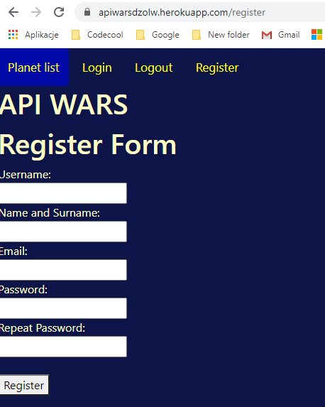 GitHub - AnnaBarczyk/ApiWars: Learning how to use API in Javascript ...